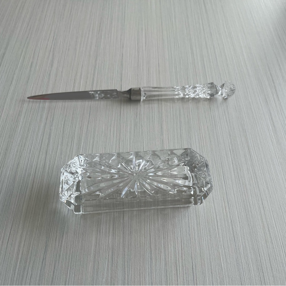 Crystal card holder & letter opener - Picture 4 of 10